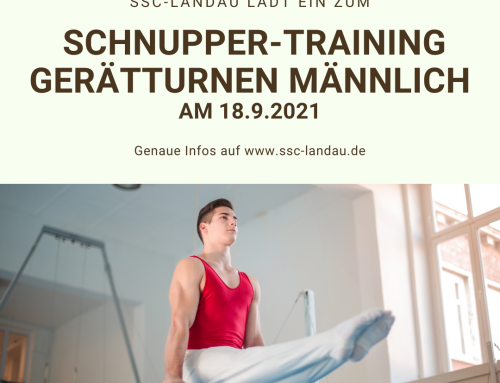 🤸 Schnuppertraining Gerätturnen männlich am 18.9.2021